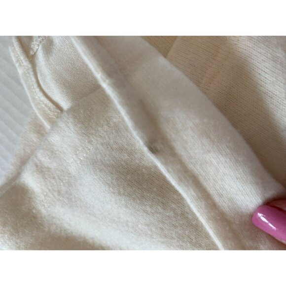 Loft Petites Womens Ivory Cowl-Neck 3/4 Sleeve Top Barbiecore Secretary Size XSP - Picture 10 of 10